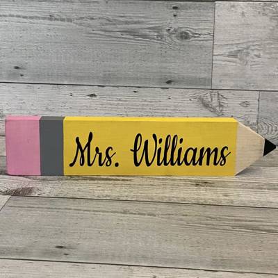 Wood Personalized Teacher Desk Sign/ Teacher Gift/ Teacher Name Sign