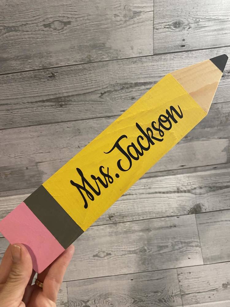 Wood Personalized Teacher Desk Sign/ Teacher Gift/ Teacher Name Sign