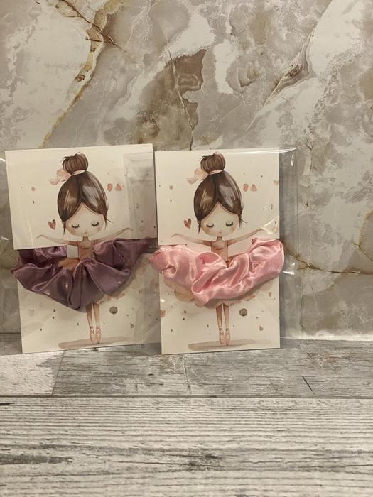Scrunchie card holder ballerina scrunchie holder gift card party favor for girl birthday party