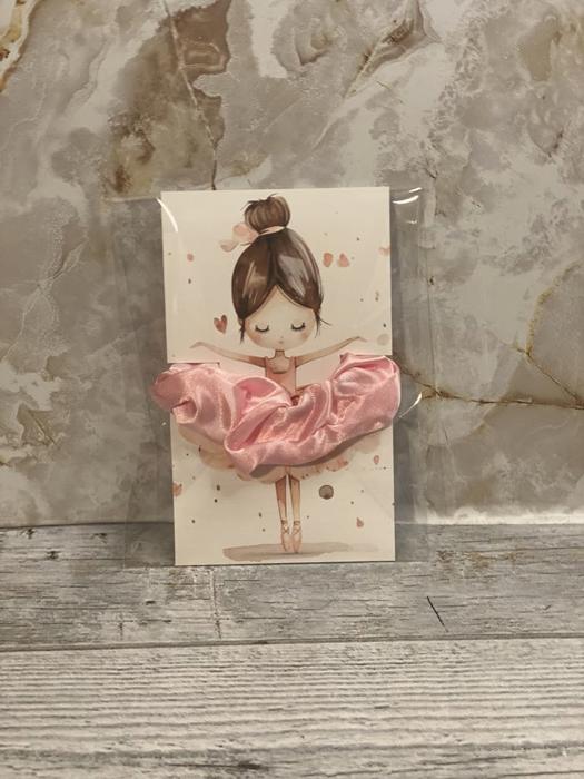 Scrunchie card holder ballerina scrunchie holder gift card party favor for girl birthday party