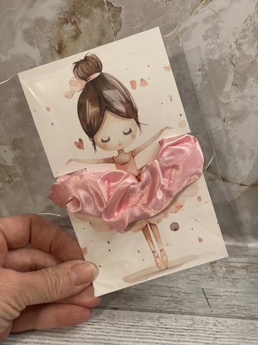 Scrunchie card holder ballerina scrunchie holder gift card party favor for girl birthday party