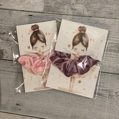 Scrunchie card holder ballerina scrunchie holder gift card party favor for girl birthday party