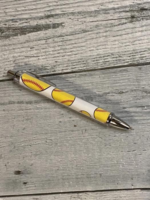Personalized set of 2 Softball Pens for softball lover, softball coach gift