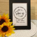  woman's inspirational quote framed