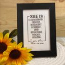  woman's inspirational quote framed