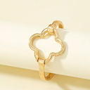 Gold-Plated Gold-Plated Clover Bangle Bracelet 