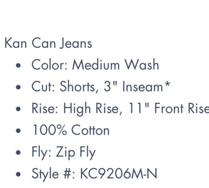 KanCan Denim Shorts KC9206