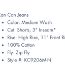 Large KanCan Denim Shorts KC9206