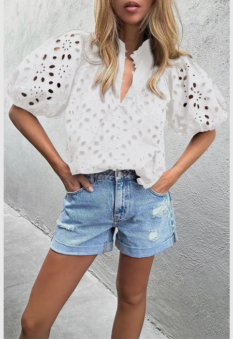 Eyelet Charm Blouse