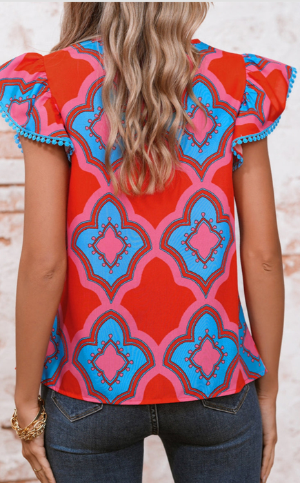 Serendipity Flutter Sleeve Blouse