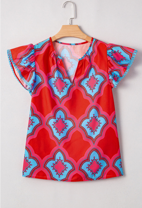Serendipity Flutter Sleeve Blouse