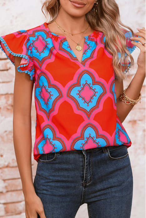 Serendipity Flutter Sleeve Blouse