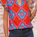 Large Serendipity Flutter Sleeve Blouse