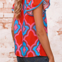 Large Serendipity Flutter Sleeve Blouse