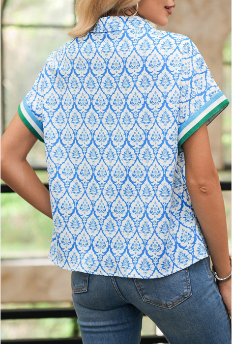 Callie Zippered Collar Blouse