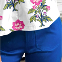 XL Adeline Floral Tie Sleeve Blouse