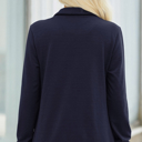 XL Blue Solid Quilted Zip Up Jacket