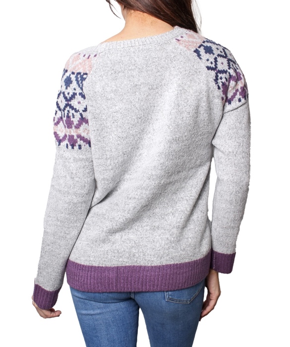 Snow Days Round Neck Knitted Jacquard Sweater