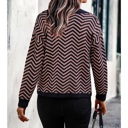  Chevron Stripe V-Neck Cardigan