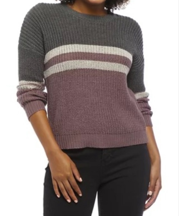 Cute Horizontal Cable Knit Sweater