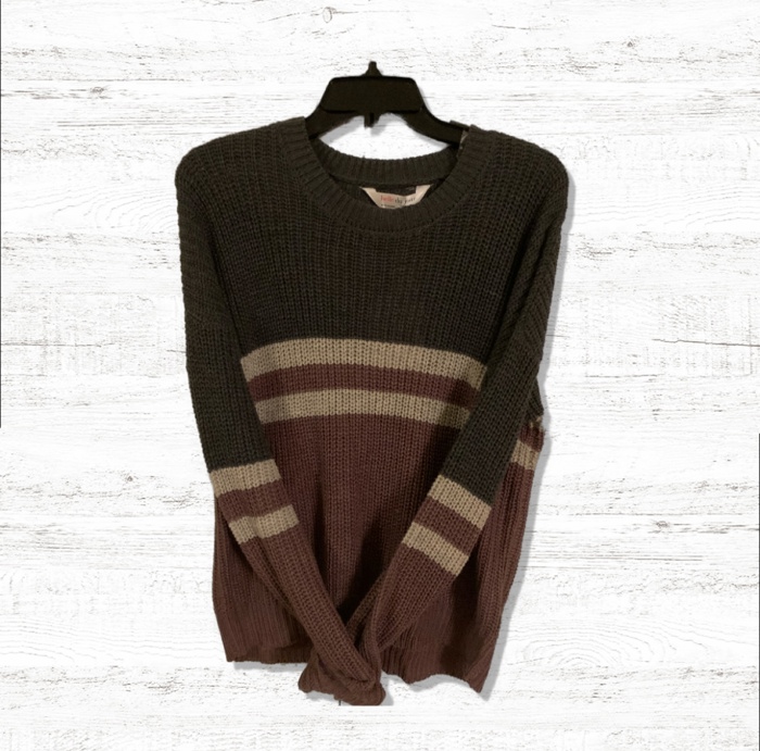 Cute Horizontal Cable Knit Sweater