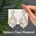  Stunning Teardrop Rhinestone Earrings