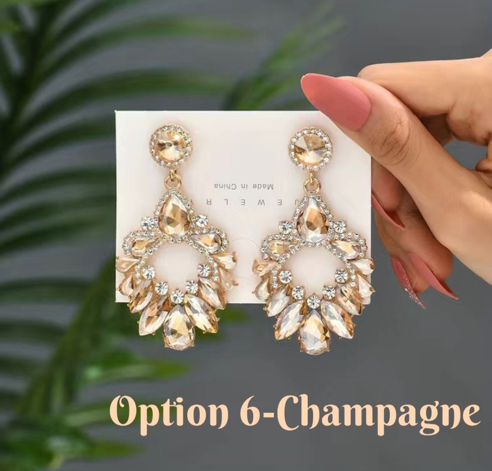 Stunning Teardrop Rhinestone Earrings