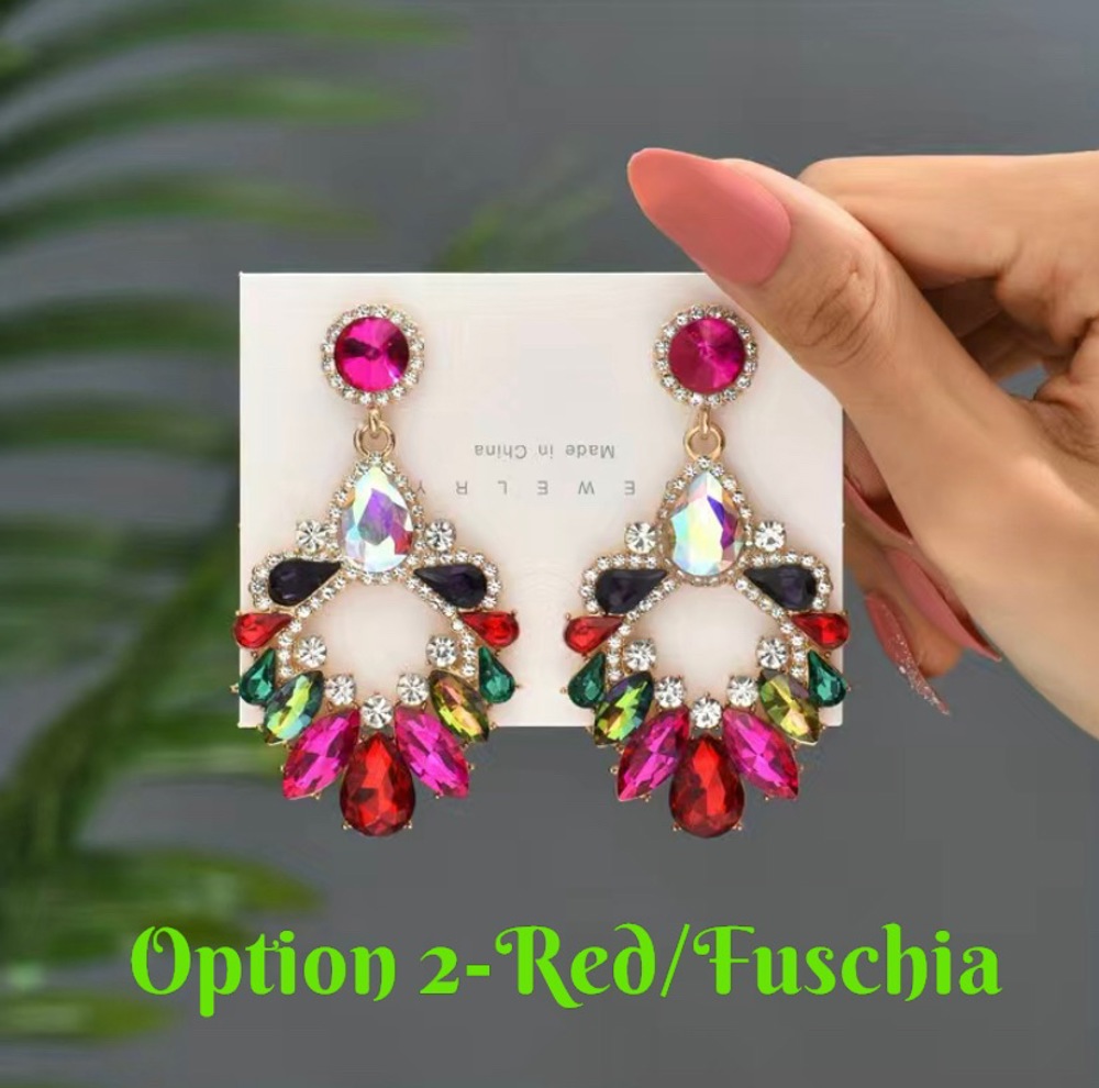 Stunning Teardrop Rhinestone Earrings