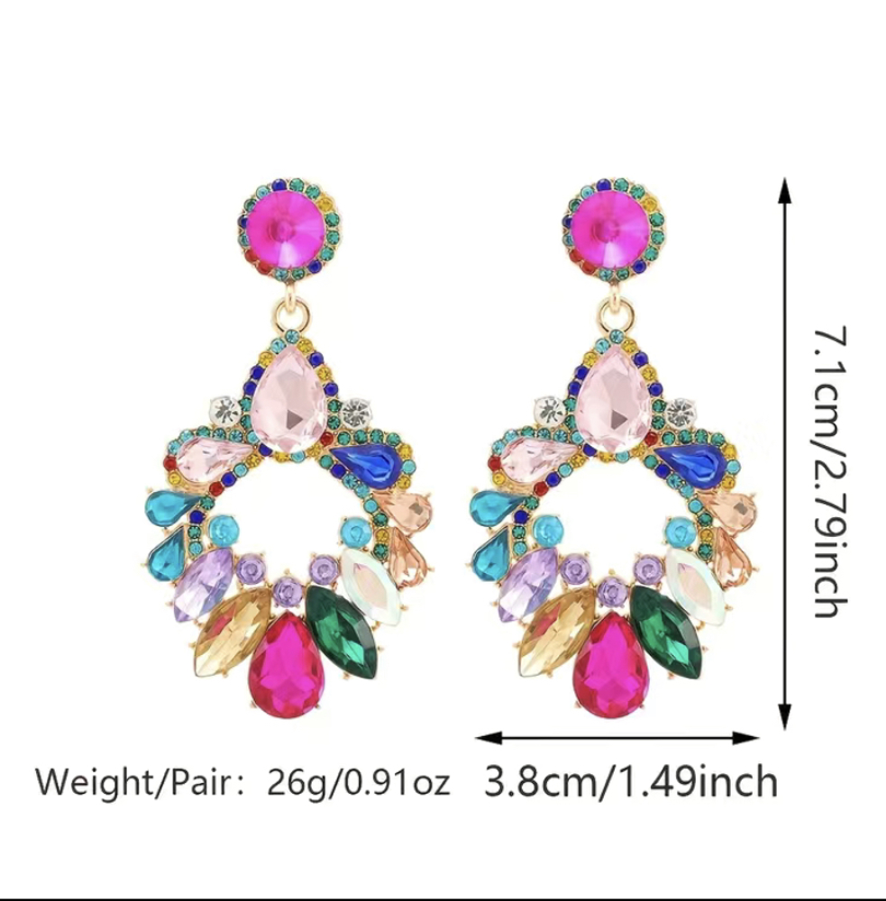 Stunning Teardrop Rhinestone Earrings