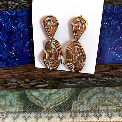 Beautiful Gold Wire Dangle Earrings