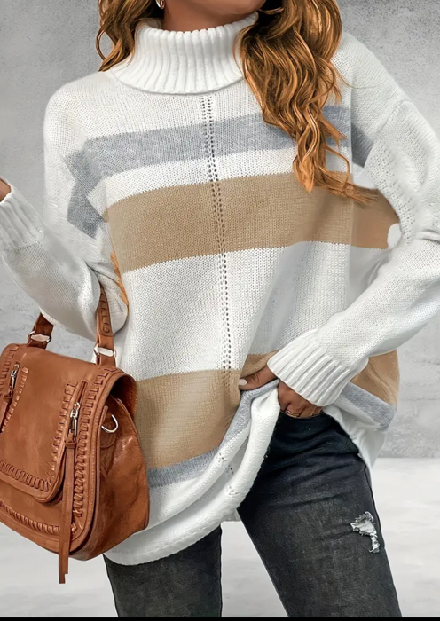 Gorgeous Multicolor Turtleneck Sweater