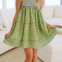  Alice Striped Tie Babydoll Dress