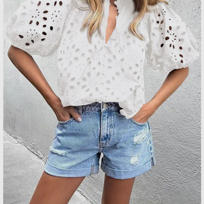 Eyelet Charm Blouse