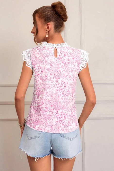 Queenie Floral Lace Sleeve Blouse