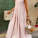  Chelsea Pleated Flutter Sleeve Dress