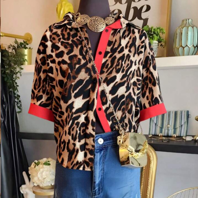 All Things Leopard Blouse