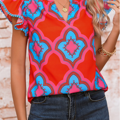 Serendipity Flutter Sleeve Blouse