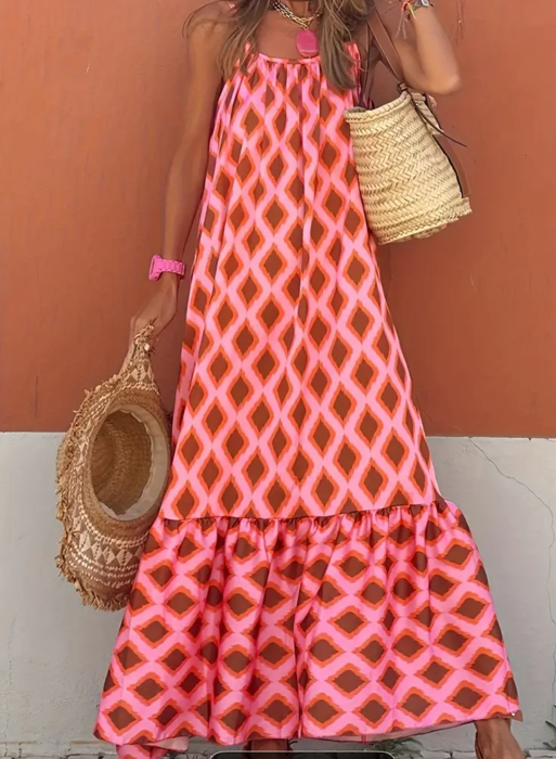 Tribal Print Maxi Dress