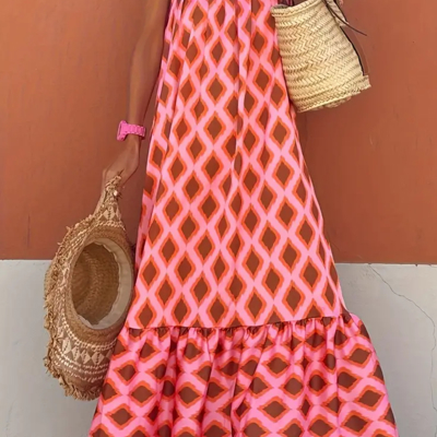 Tribal Print Maxi Dress