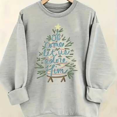 O Come Let Us Adore Him Sweatshirt 
