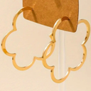  Gold Clover Hoop Earrings 