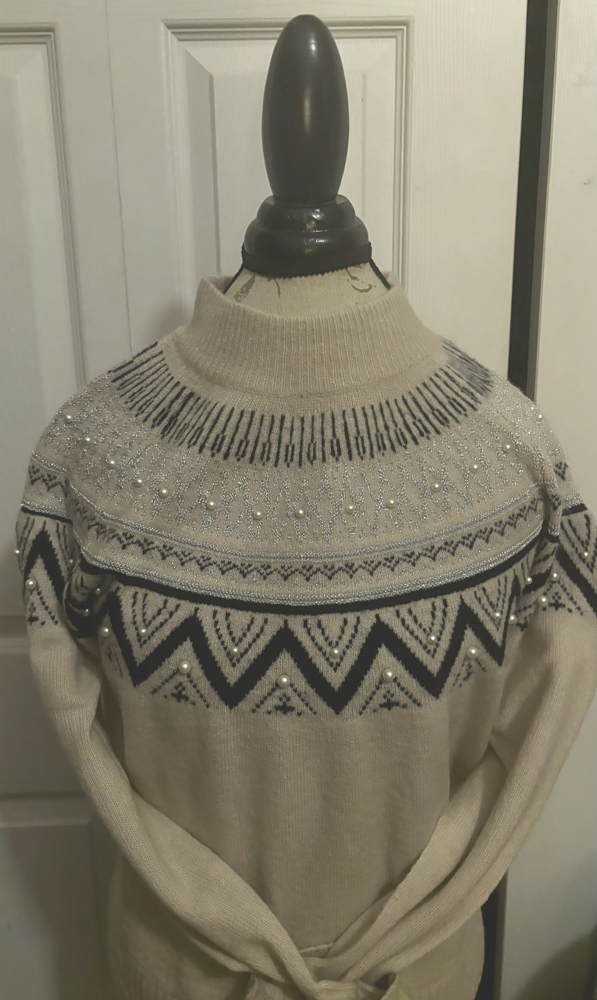 Winter Elements Sweater with Pearl Accents