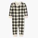  Black & Cream Plaid Bear Family Matching Pajamas
