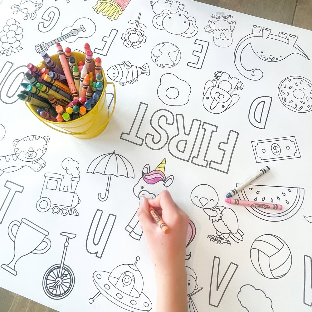 Alphabet Coloring Table Runner