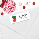  Christmas Address Labels, Red Stocking, Personalized