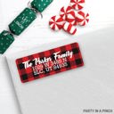  CHRISTMAS Address Labels, Buffalo Check , Christmas return address labels, Christmas address stickers, Holiday stickers, Personalized