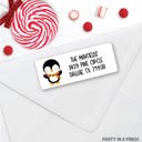  CHRISTMAS Address Labels, Christmas Penguin, Christmas return address labels, Christmas address stickers, holiday stickers, Personalized