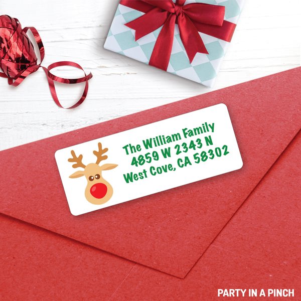 CHRISTMAS Address Labels, Christmas Reindeer, Christmas return address labels, Christmas address stickers, holiday stickers, Personalized