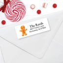  Christmas Address Labels, Colorful Gingerbread man, Personalized