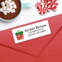  Christmas Address Labels, Plaid Present, Personalized